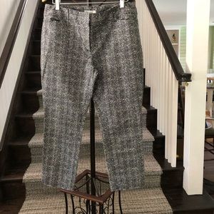 White House Black Market size 14 black and white print crop pants.